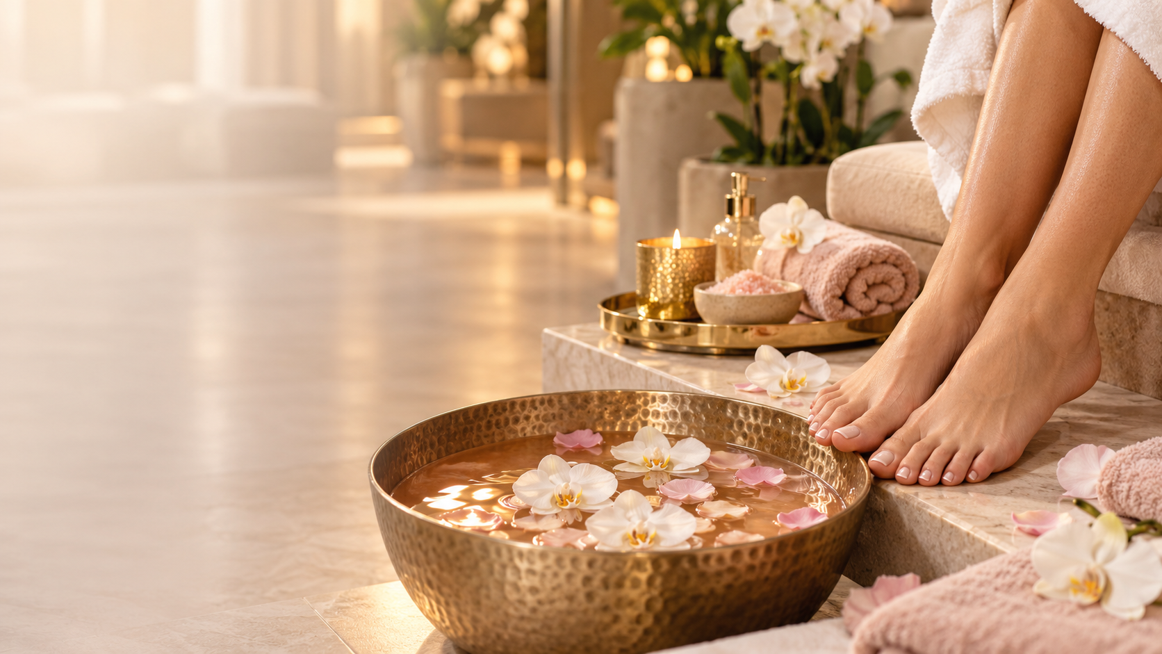 Luxury spa pedicure experience