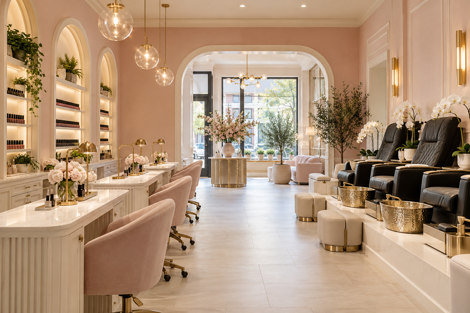 Conceptual luxury salon interior